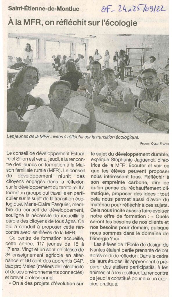 Presse : mfr st etienne de montluc 1