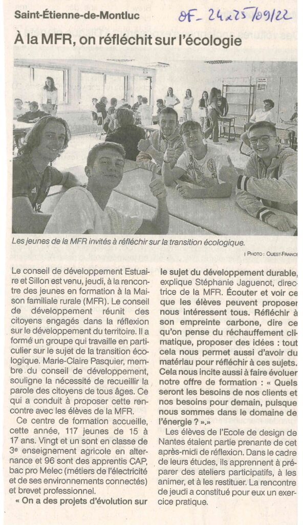 Presse : mfr st etienne de montluc 1